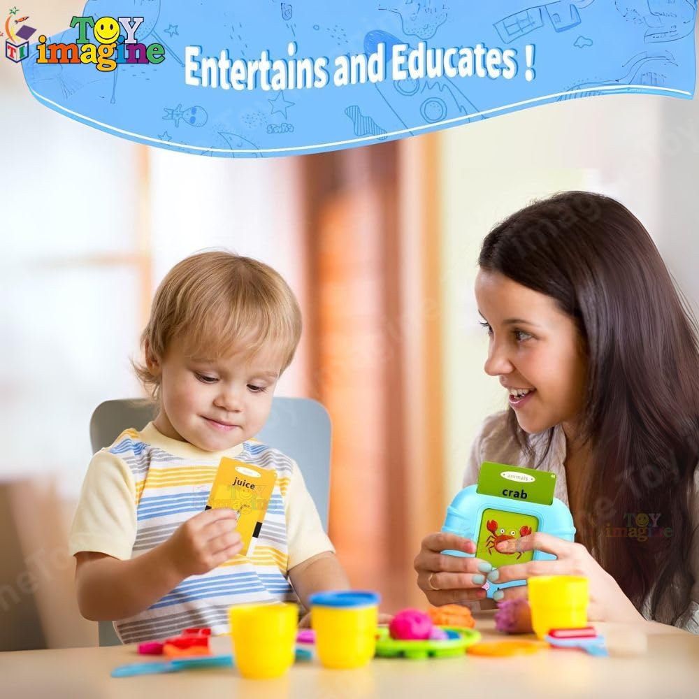 Toy Imagine Talking Flash Cards Toy for Kids | 224-Word Learning Device for Toddlers | Montessori Learning Toys for Boys & Girls Ages 2-6 | Preschool Game & Birthday Present,Language Skills