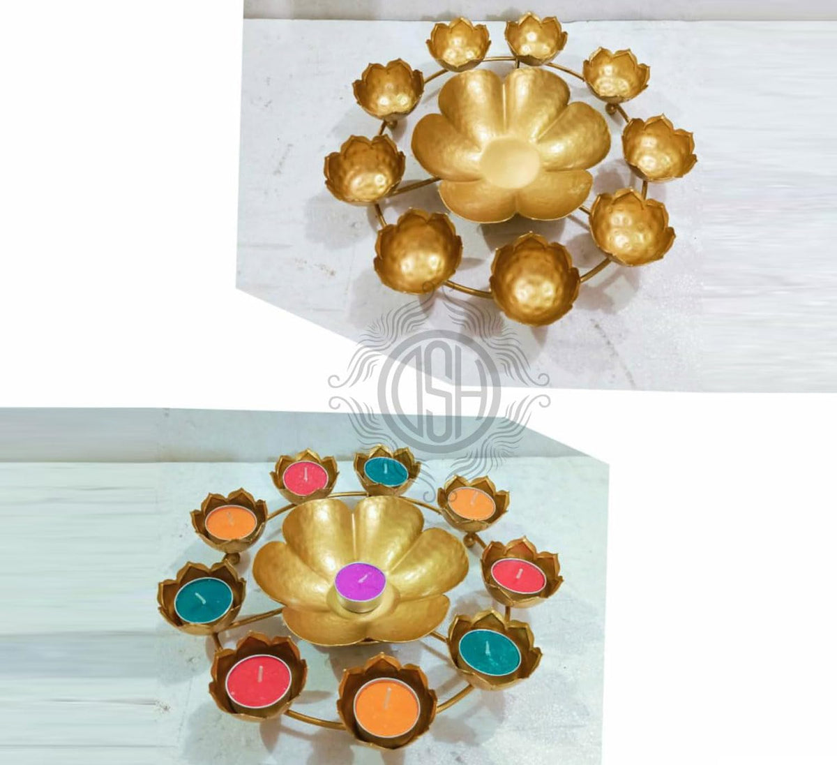 DSH Decorative Bowl for Home Diwali Handcrafted Bowl for Floating Flowers and Tea Light Candles Home Diwali Decoration Items