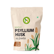 NatureVit Psyllium Whole Husk, 200g [Sat-Isabgol] [Fiber Supplement, Perfect for Keto Bread and Gluten Free Baking]