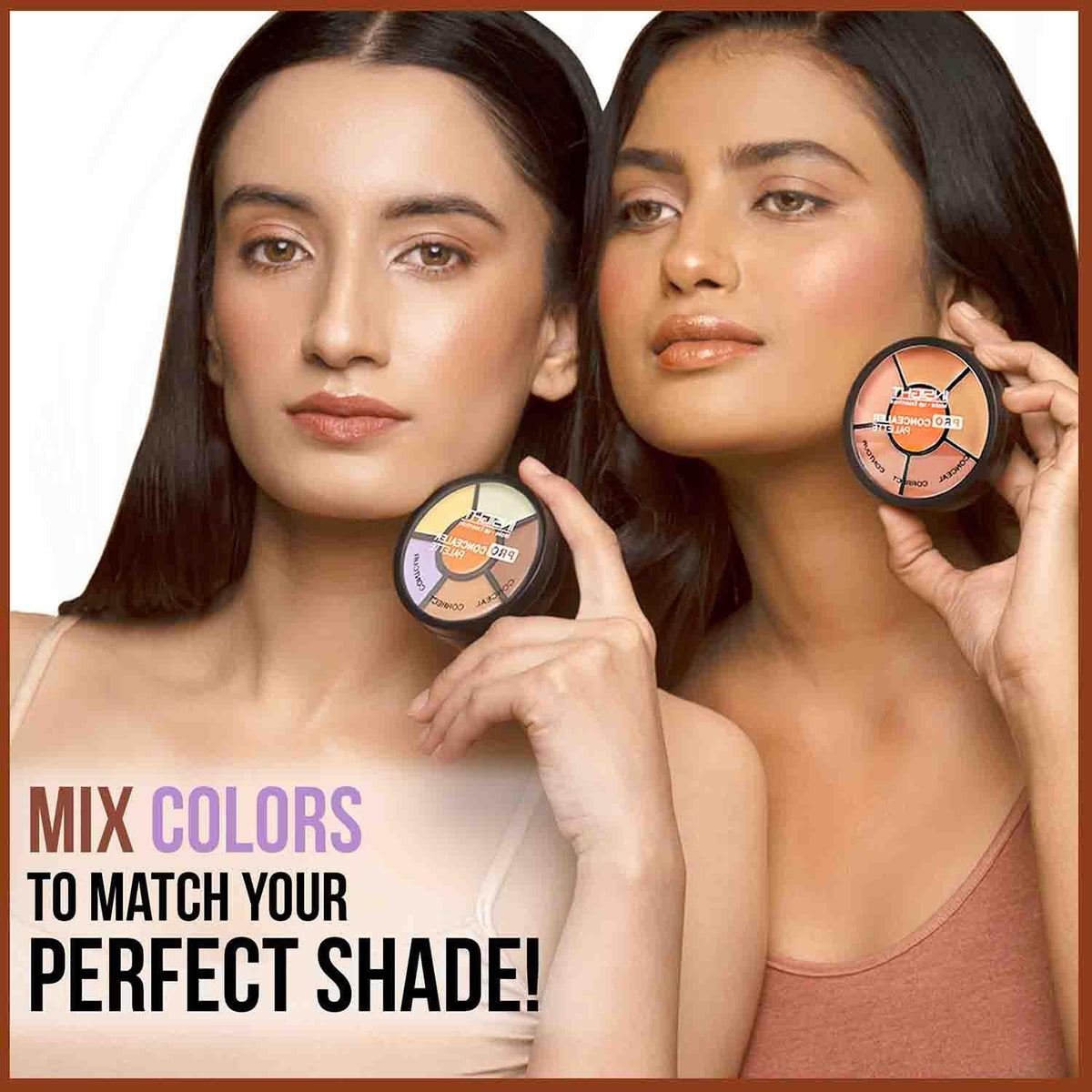 INSIGHT Pro Concealer Palette – Shade Concealer | Makeup Wheel for Face | Satin–Matte Finish | 3-in-1 Conceal, Contour & Correct | Waterproof | Full Coverage | 15gm