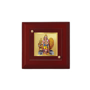 DIVINITI Lord Kartikeya 24K Gold Plated MDF Photo Frame|Premium Religious Table Top Frame for Home, Office & Prayer Room|Luxury Spiritual Gift Item for Housewarming, Festive Gifting|10 x 10 CM