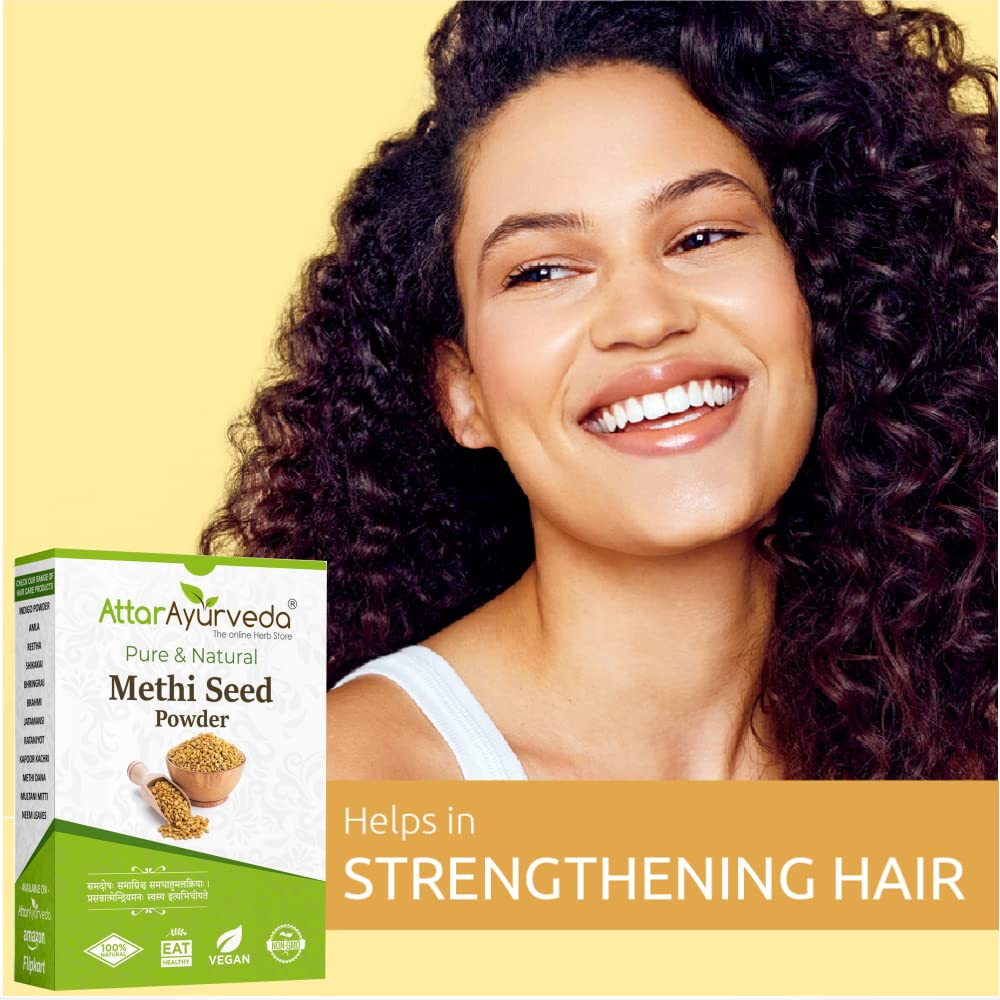 Attar Ayurveda Methi Seed Powder For Hair Growth - 200 g | Fenugreek Powder