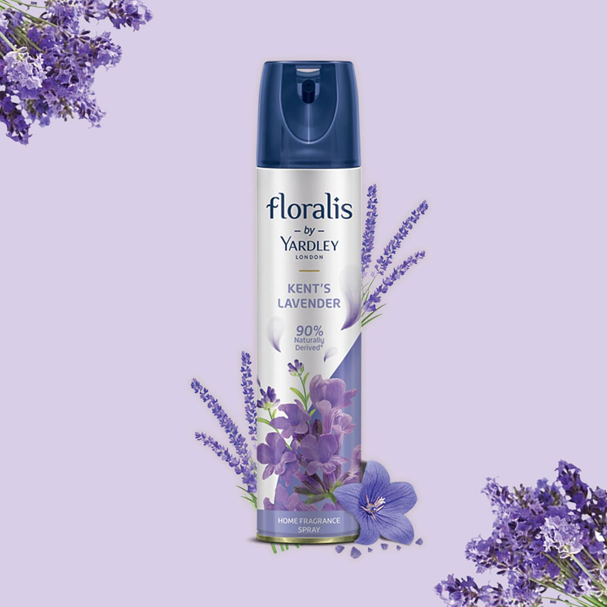 Yardley London Floralis Air Freshener Spray | Kent's Lavender| Long Lasting Floral Fragrance For Home & Office| Home Fragrance Spray| 90% Naturally Derived| 210Ml (Pack Of 2)