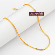 ASTRODIDI Gold Plated Chain | 24 Inch Stylish Light Weighted Golden Brass Neck Chain For Girls Women Men Boys (CHAIN-BALA-21)