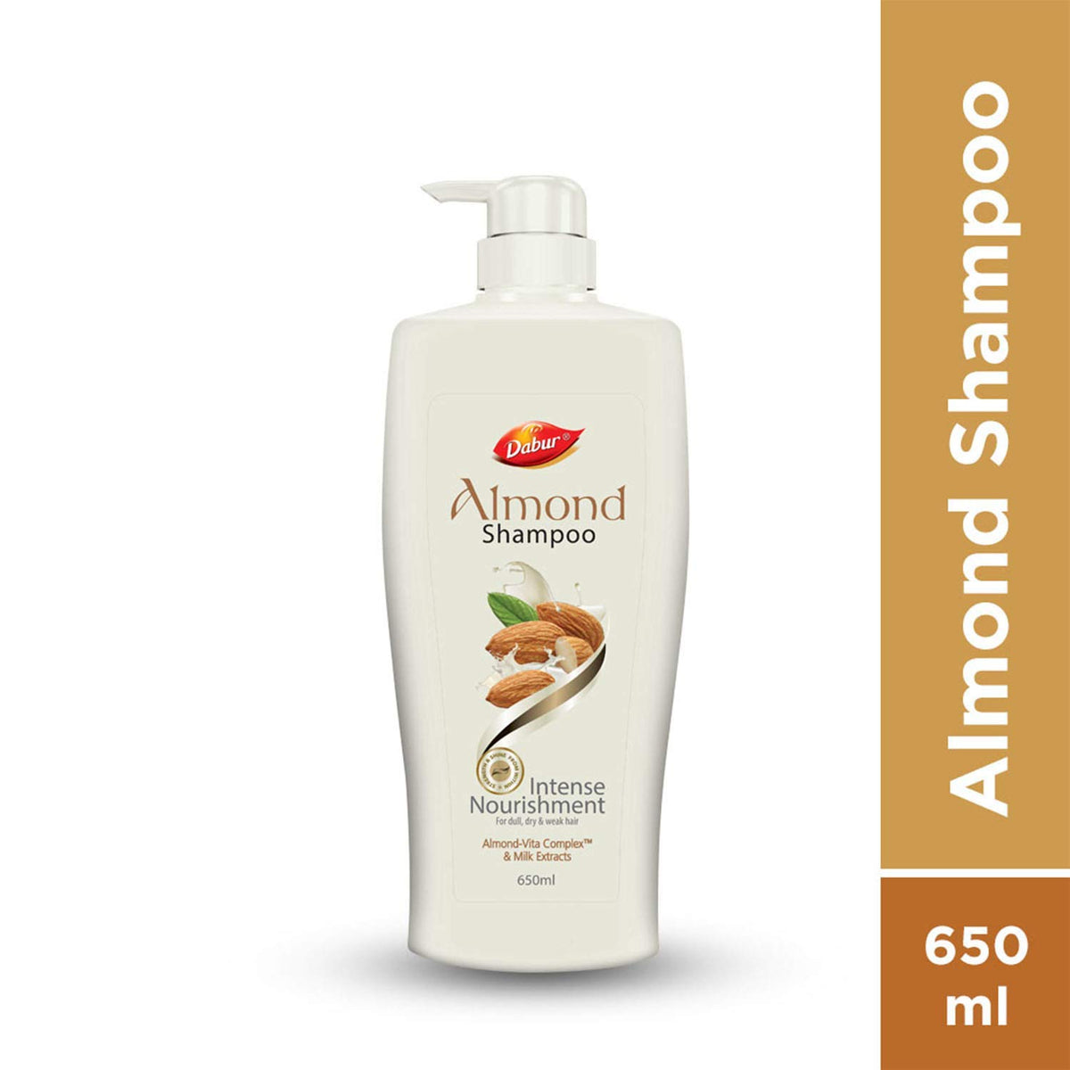 Dabur Almond Shampoo - With Almond-Vita Complex & Milk Extracts for Dull, Dry and Weak Hair - 650 ml & DABUR Vatika Health Shampoo, 640ml