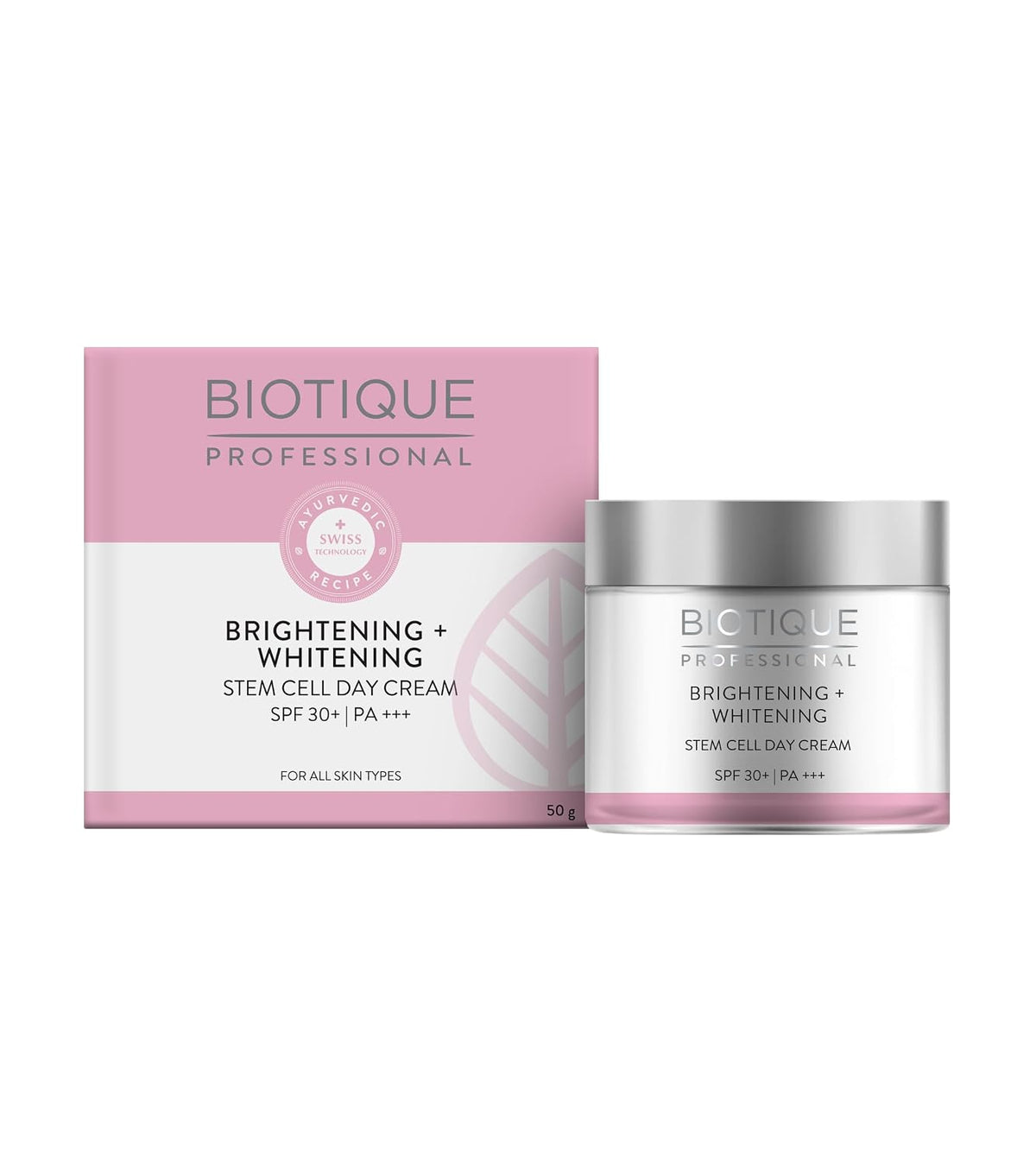 Biotique Professional Brightening + Whitening Stem Cell Day Cream SPF 30+ 50gm
