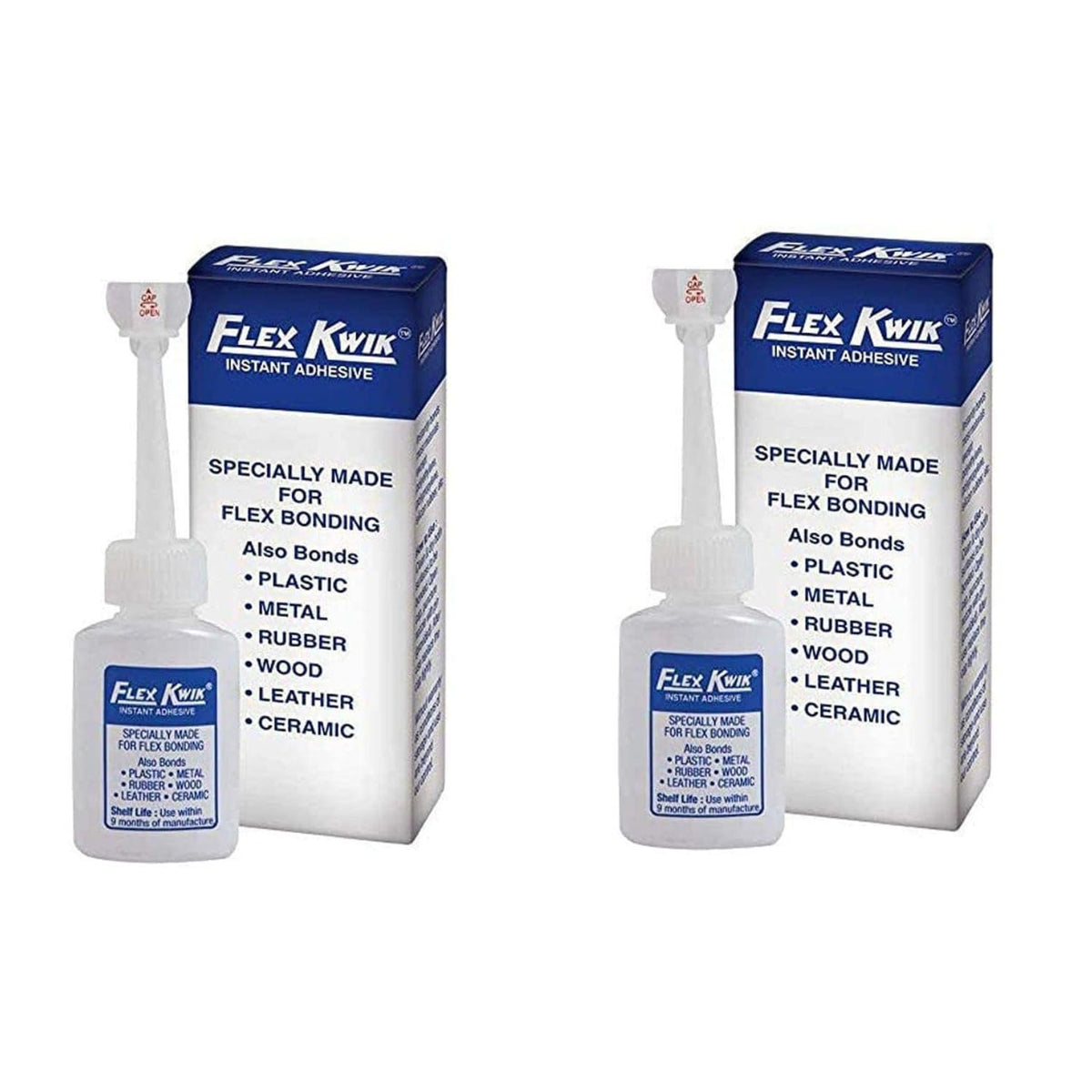 Pidilite Flex Kwik Instant Adhesive Fast Bonding for Flex and PVC Doors (20g) (Pack of 2)