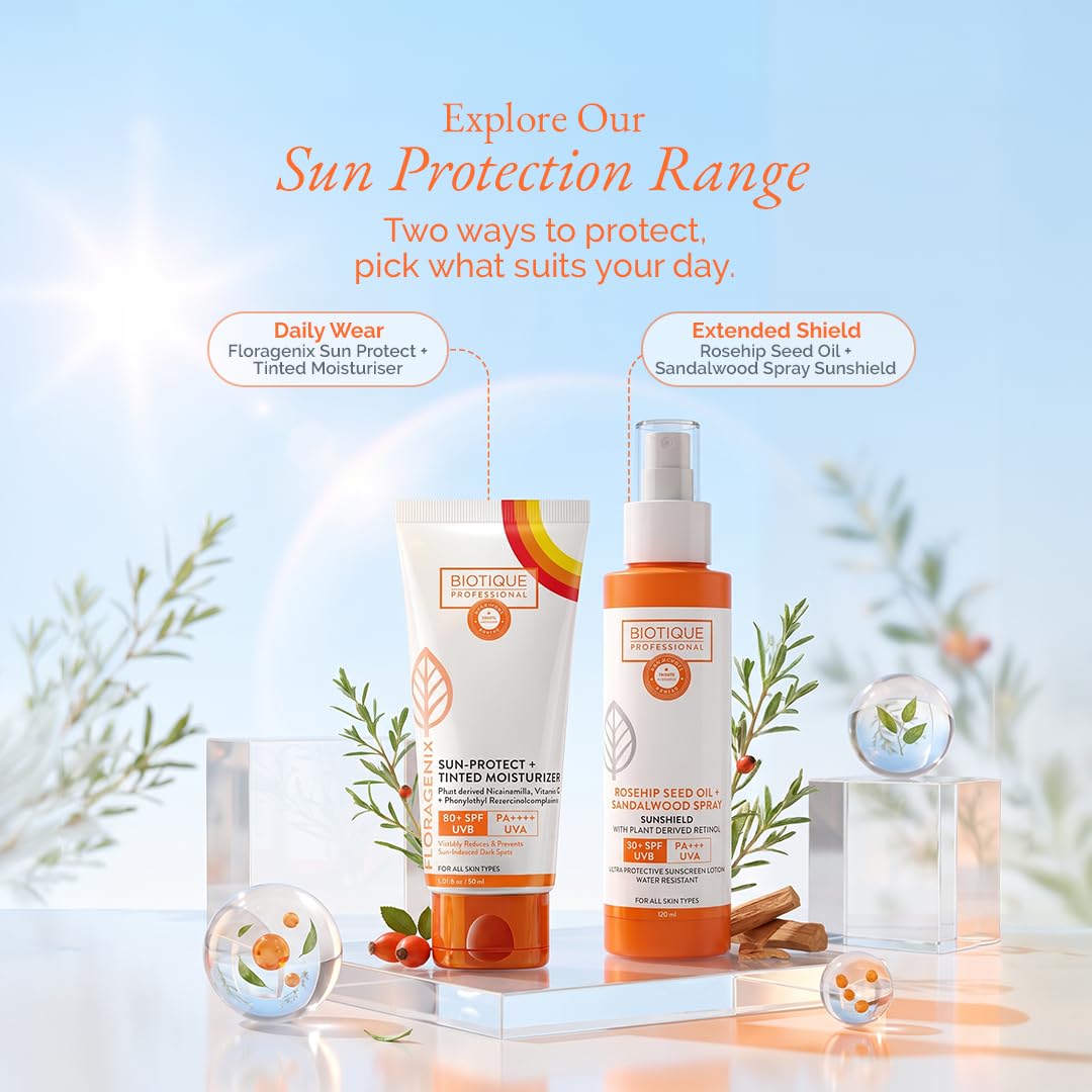 Biotique Professional Rosehip Seed Oil + Sandalwood Spray 50+ SPF 120ml