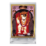 DIVINITI 24K Gold Plated Religious Car Dashboard Frame | Premium God Idol Frame for Car, Home Mandir & Office Table | Spiritual Gift, Decorative Showpiece | Mehndipur Balaji