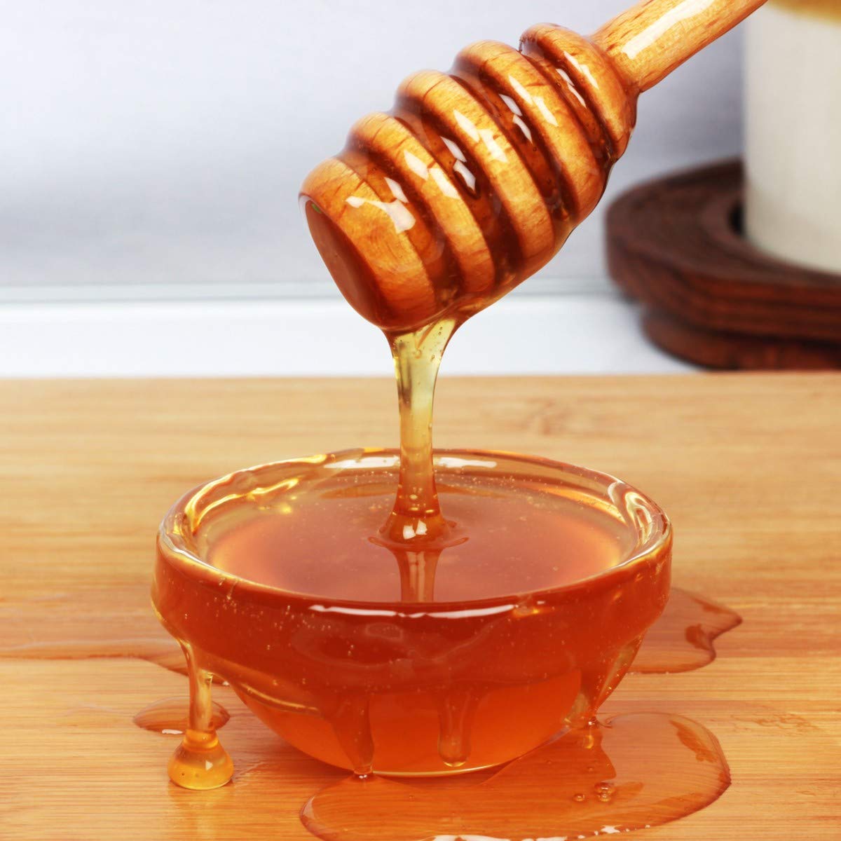 Urban Platter 5-Inch Long Handcrafted Wooden Foodgrade Honey Dipper Stick