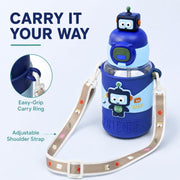 Toy Imagine Kids Sipper Water Bottle, Dark Blue, 520ml