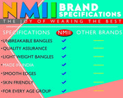 NMII Glossy Metal Bangle Set for Women & Girls on Wedding (Green-2.6)