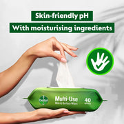 Dettol Disinfectant Sanitizer Wet Wipes for Skin & Surfaces, Original – 80 Count & Disinfectant Skin & Surface Wipes, Original – 40 Count