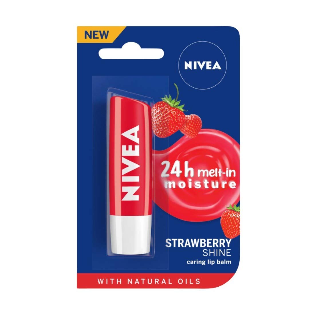 NIVEA Crème, All Season Multi-Purpose Cream, 200ml & NIVEA Lip Balm, Fruity Strawberry Shine, 4.8g