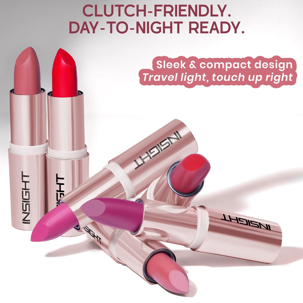 INSIGHT Hydra Fix Lipstick - Empress Red| Semi Matte Finish | One Swipe Intense Pigmentation | Long Lasting | Lightweight | Hydrating Non Drying Formula - 4.2g (Pack of 2)