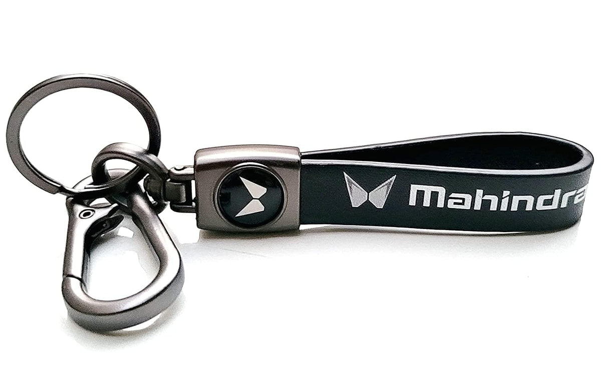 YaaNatural Yaa Catchy PREMIUM LEATHER & Key Cover with Hook KeyChain Compatible with MAHINDRA Unique Stylish look For Men Women BIKE & CAR Keyring for THAR/XUV700/BOLERO/SCORPIO