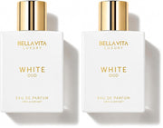 Bella Vita Luxury Unisex White Oud Eau De Parfum Liquid Perfume & With Orange, Fressia & Tobacco|Woody Long Lasting Edp Fragrance Citrus Scent, 100 Ml (Pack Of 2), 200 Millilitres