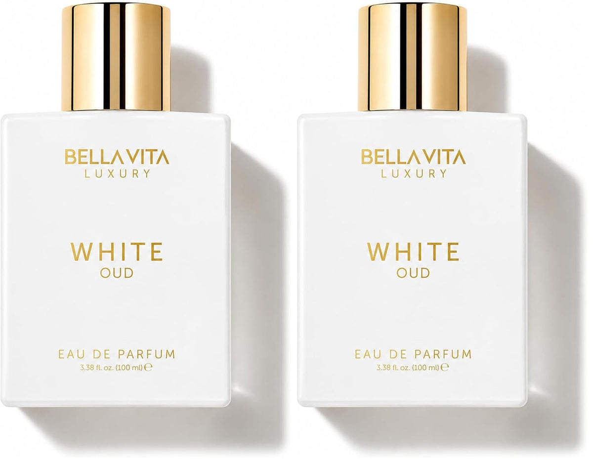 Bella Vita Luxury Unisex White Oud Eau De Parfum Liquid Perfume & With Orange, Fressia & Tobacco|Woody Long Lasting Edp Fragrance Citrus Scent, 100 Ml (Pack Of 2), 200 Millilitres