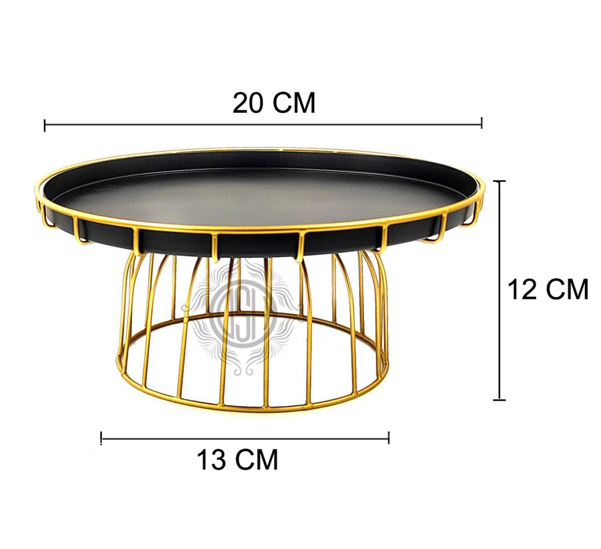 DSH Cake Stand for Cupcake Display Stand Multipurpose Round Dessert Stand for Birthday and Wedding Party (Black, Small)