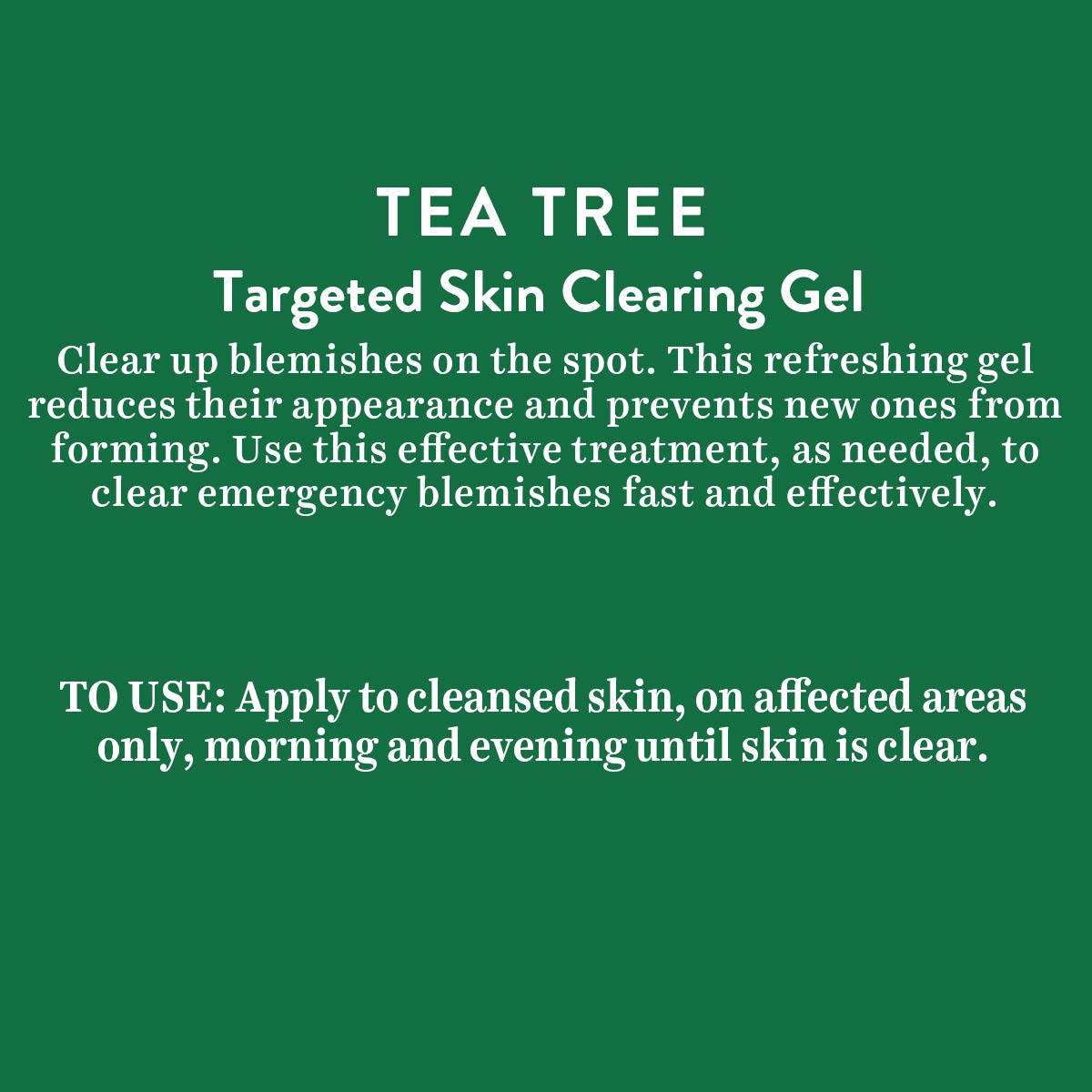Biotique Tea Tree Targeted Skin Clearing Gel for Normal to Oily Skin, 15g