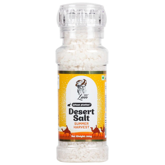 Urban Platter Summer Harvest Desert Salt Grinder, 200g (Powdered by Lunn | Summer Harvest | Sparkling White Crystals | Longer Dried Salt)