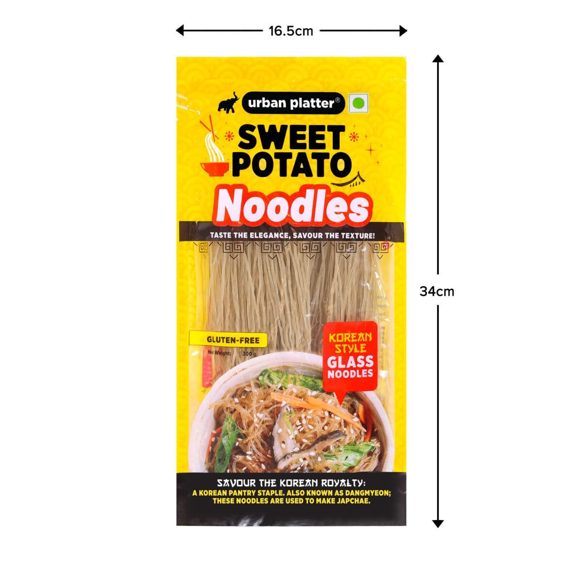 urban platter Sweet Potato Noodles (Dangmyeon, 300g (Korean Style Japchae Noodles|Glass Noodles|Additive Free|Gluten Free))