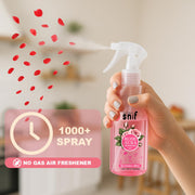 The Old Natural Snif Room Air Freshener | Long Lasting Fragrance with Essential Oils 1000+ Sprays | Room & Car Freshener (Lavender Love & Rose Aura 400ml - Combo)