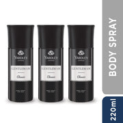 Yardley London Gentleman Classic Deodorant Body Spray For Men, 220ml Each (Pack Of 3)