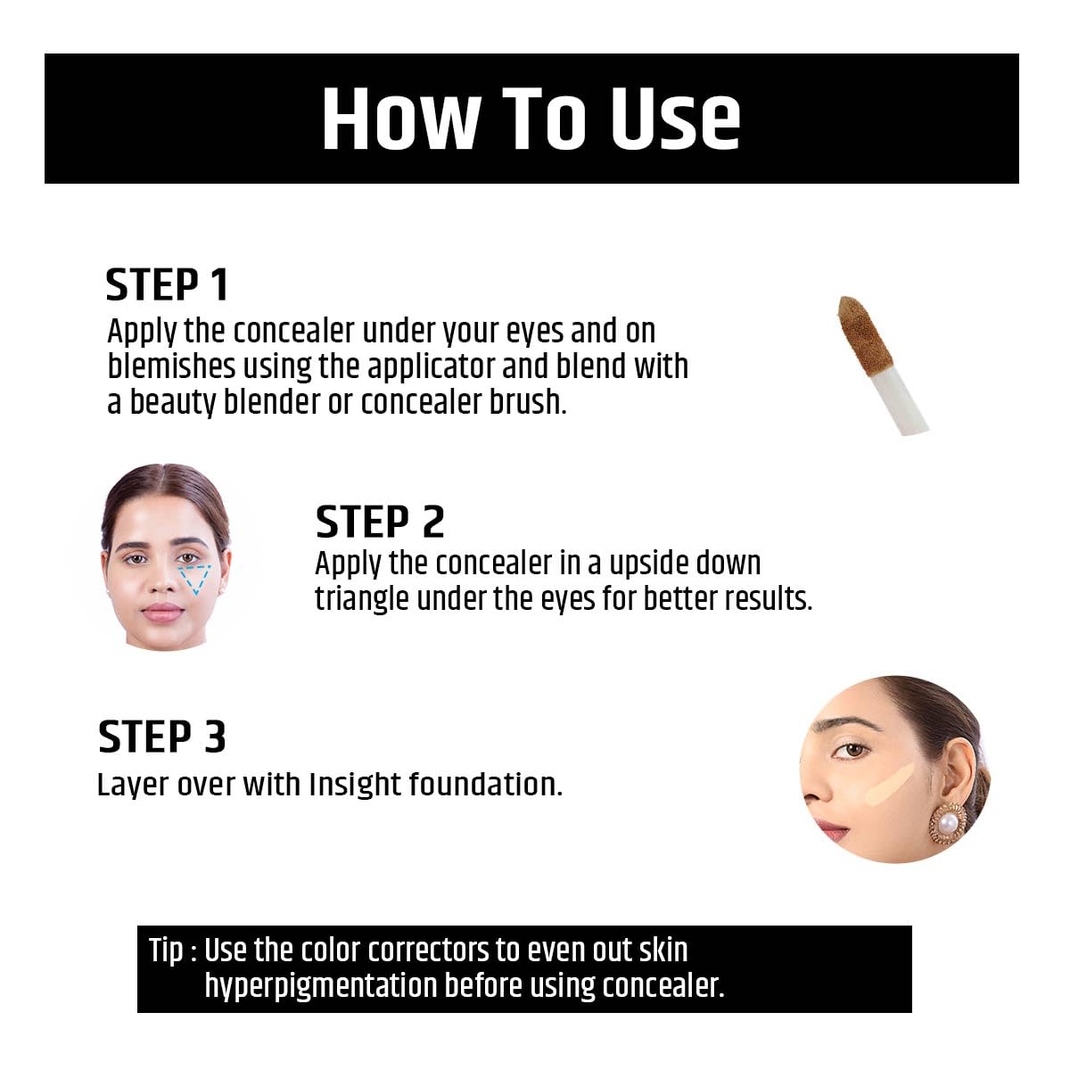 INSIGHT HD Concealer for Everyday Use | Matte Finish | Medium Coverage - LN10 (8g)