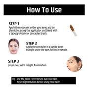 INSIGHT HD Concealer for Everyday Use | Matte Finish | Medium Coverage - LN10 (8g)