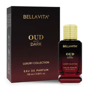 Bella Vita Luxury OUD DARK Eau De Parfum Perfume with Grapefruit, Vetiver,Orris,Dark Wood|Premium, Long Lasting Smokey & Woody Fragrance for Men 100ML