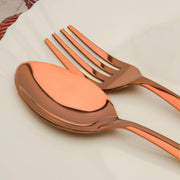 Parage 12 Pieces Stainless Steel Rose Gold Cutlery Set, 16 cm Each, Premium Spoon & Fork Set for Home & Kitchen, PVD Rose Gold Flatware, Elegant Dining (6 Dinner Spoons & 6 Dinner Forks)