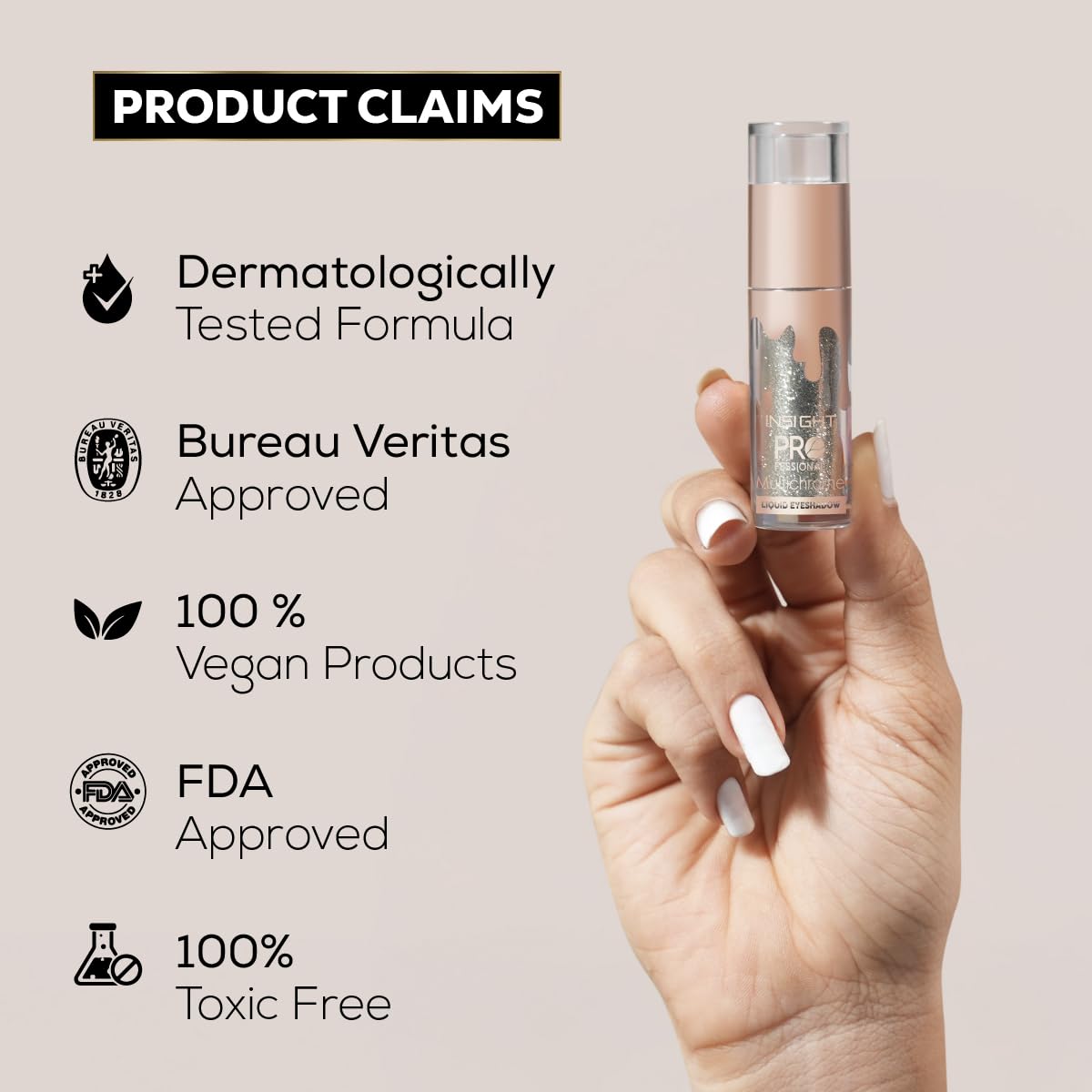 INSIGHT Professional Multichrome Liquid Eyeshadow - Mermaid Echoes | Metallic Effect | Enriched with Green Tea & Cucumber Extracts | Striking Effect | Liquid Formula | Dynamic Color Effects - 5g