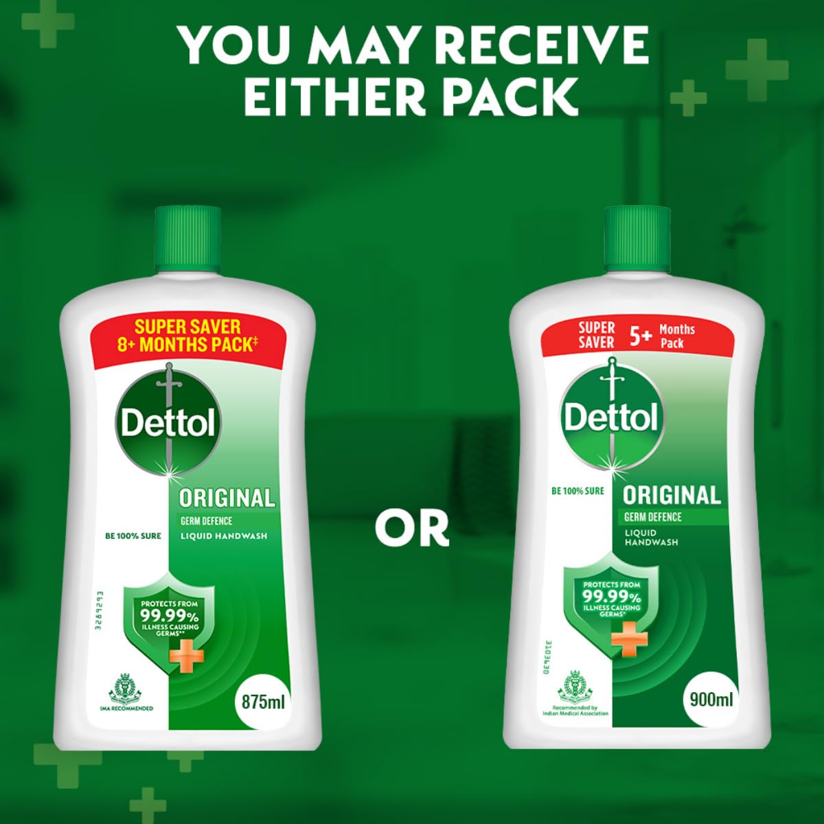 Dettol Liquid Handwash Bottle - Original Hand Wash- 875ml | Germ Defence Formula | 10x Better Germ Protection