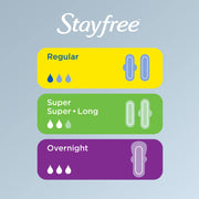 Stayfree Regular Maxi Pads, Heavy Protection, 24 ct