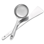 Parage 2 Pieces Stainless Steel Dosa Ladle & Turner/Palta Heavy Gauge | Dosa Making Spoon with Flat Base and Spatula | Kitchen Tools for Cooking (Size-20.5cm, 31.5cm, Silver)