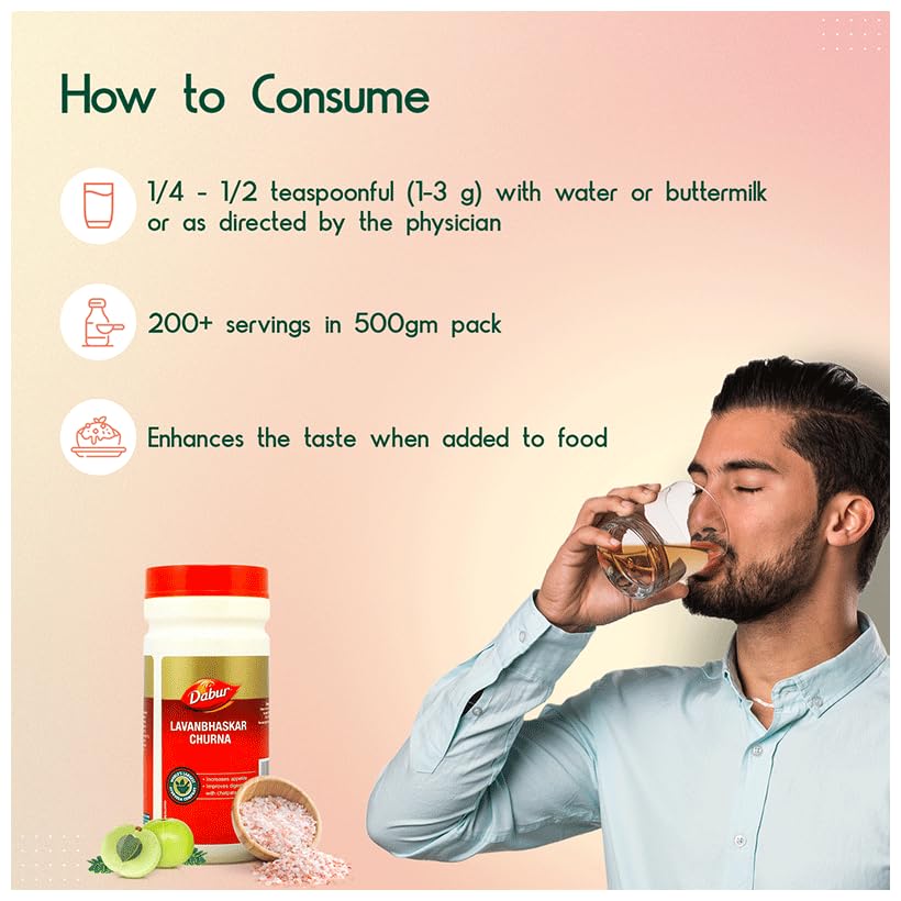 Dabur Lavan Bhaskar Churna 120gm for Appetite & Digestion | Pack of 2