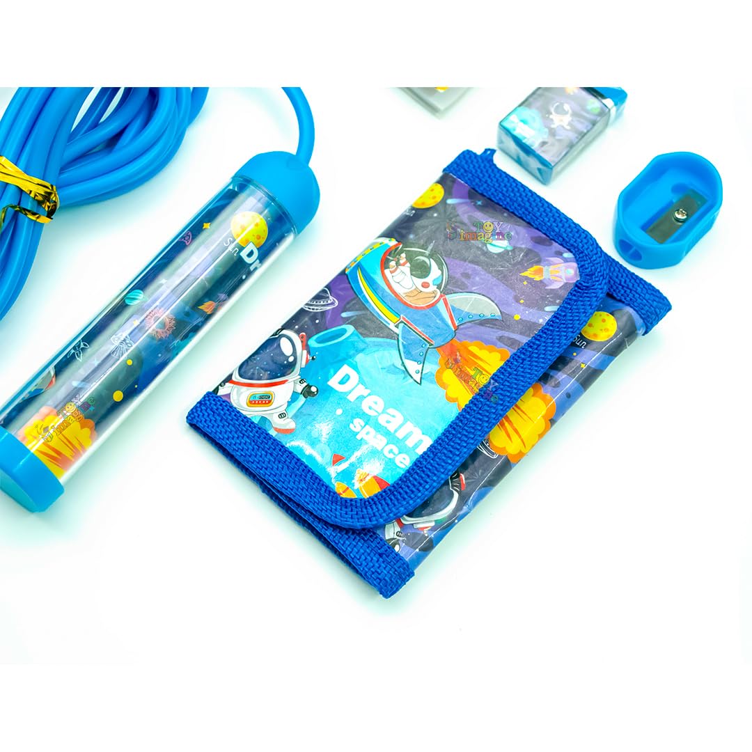 Toy Imagine Stationery for Kids Best Return Birthday Gift for Boys Girls Educational Learning Stationery kit Set for Kid (9 Space Set)