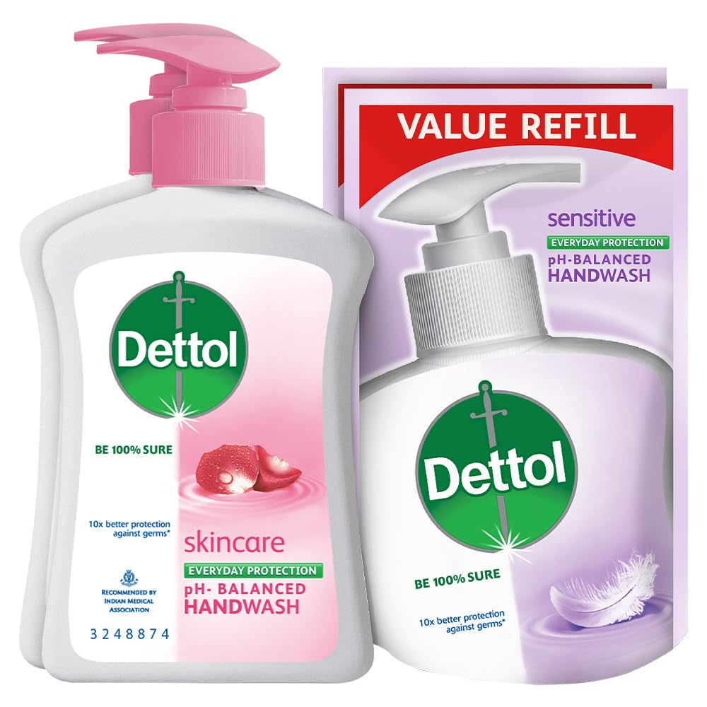 Dettol Liquid Handwash (Skincare), 200 ml , 175 ml (Skincare), Pack of 2