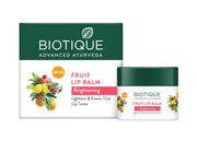 Biotique Fruit Whitening/Brightening Lip Balm SPF 50 | Hydrated and Nourishing Lips | Visibly Lighter Lips | Evens Out Lip Tone | De-pigmentation Balm |100% Botanical Extracts| All Skin Types | 10gm