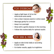KEYA SETH AROMATHERAPY Cold Pressed Pure Castor Oil For Skin & Hair, Rich in Fatty Acid, Vitamin E 200ml