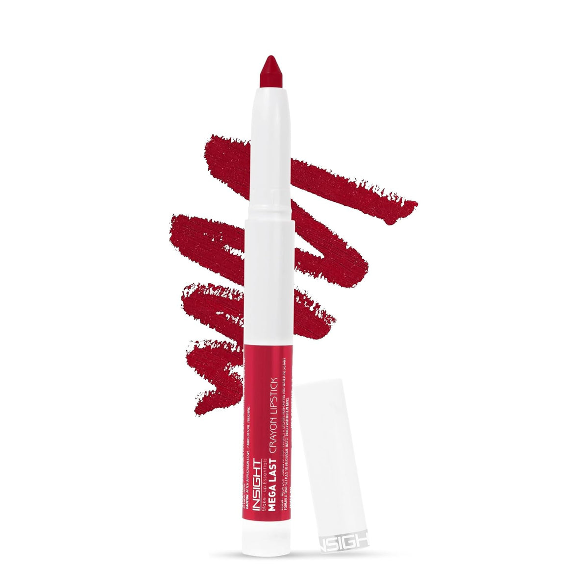 INSIGHT Mega Last Crayon Lipstick | Matte Finish | Non-Transferable formula | Intense Color Pay off | 2in1 Formula |Water-Resistant | Built Sharpener-Shade 14