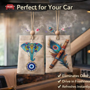 ASTRO PLUS+ Combo Air Freshener Pouch | Long Lasting Fragrance | Odor Eliminator for Bathroom, Toilet, Car, Closet & Office | Deodorizer & Freshener (Murli & Elephant)