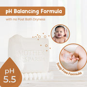 Mother Sparsh Milky Baby Bathing Soap Bar - 75g | Hypoallergenic pH 5.5 | Tear-Free Formulation | Prevents Dryness (Pack of 2)