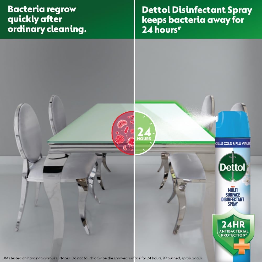 Dettol Multi-Surface Disinfectant Sanitizer Spray Bottle, 225ml-Pack of 3 (Spring Blossom)