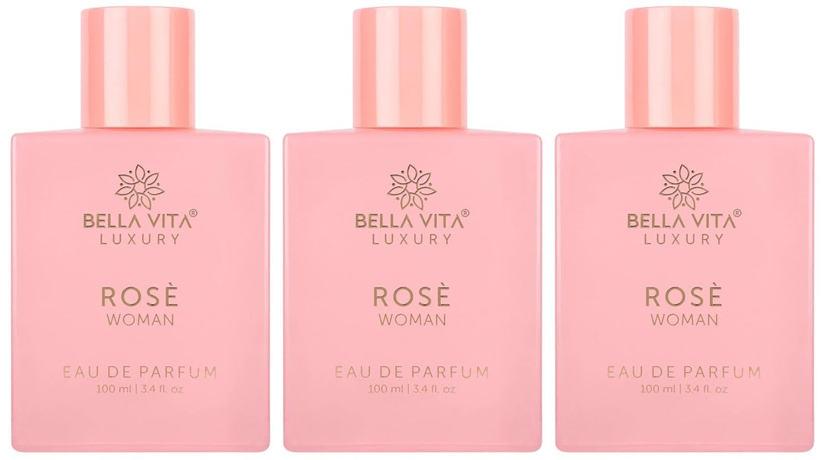 Bella Vita Luxury Rose Women Eau De Parfum Liquid Perfume With Black Currant, Vanilla, Jasmine|Floral & Sweet Edp Long Lasting Fragrance Scent