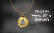 DIVINITI 24K Gold Plated Double-Sided Religious Pendant with Premium Gift Box, Spiritual Locket for Men & Women, Devotional Jewellery for Gifting & Everyday Wear | Shiva & Om-1