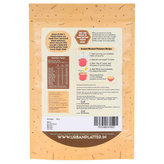 Urban Platter Potato Flakes, 200 g (Dehydrated Potato Flakes | Ready to Use Dried Potato Bits | Quick and Convenient)