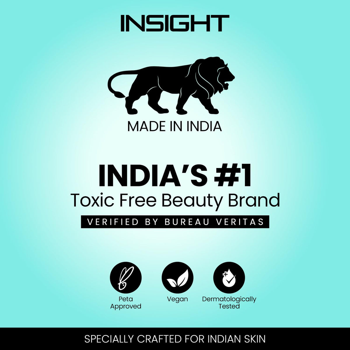 Insight Cosmetics Glass Skin Oil-Free Gel Moisturizer with 5% Niacinamide and Rice Water, Intense Hydration, 60 ml