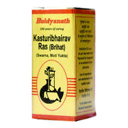 Baidyanath Asli Ayurved Kasturibhairav Ras (Brihat) Swarna, Moti Yukta - 5 Tablets